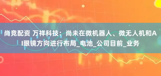 尚竞配资 万祥科技：尚未在微机器人、微无人机和AI眼镜方向进行布局_电池_公司目前_业务
